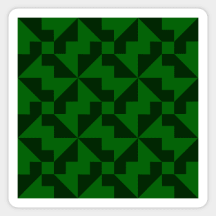 Emerald Green Propeller Patchwork Pattern Sticker